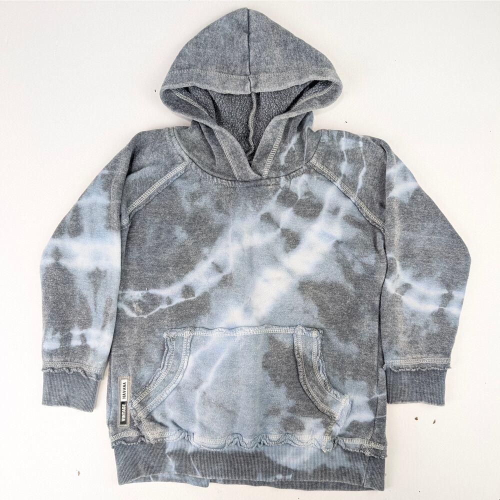 Vintage Havana Boys 4T Blue/Gray Tie Dye Hoodie - Super Soft